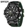 Multifunctional Electronic Sports Watch For Students Tpu Zinc Alloyabs Acrylic Mirror Round Dial