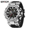 Multifunctional Electronic Sports Watch For Students Tpu Zinc Alloyabs Acrylic Mirror Round Dial