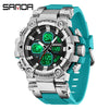 Multifunctional Electronic Sports Watch For Students Tpu Zinc Alloyabs Acrylic Mirror Round Dial