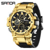 Multifunctional Electronic Sports Watch For Students Tpu Zinc Alloyabs Acrylic Mirror Round Dial