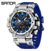 Multifunctional Electronic Sports Watch For Students Tpu Zinc Alloyabs Acrylic Mirror Round Dial