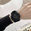 Multifunctional Electronic Watch Plastic Case Silicone Strap Sports Style Universal Gender