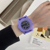 Multifunctional Electronic Watch Plastic Case Silicone Strap Sports Style Universal Gender