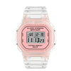 Multifunctional Electronic Waterproof Resin Strap Sports Watch With Round Dial And Mineral Strengthened Mirror For Teenagers And Students