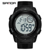 Multifunctional Electronic Waterproof Sports Men's Watch Resin Case And Strap Round Dial