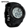 Multifunctional Electronic Waterproof Sports Men's Watch Resin Case And Strap Round Dial