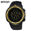 Multifunctional Electronic Waterproof Sports Watch For Men Resin Material Round Dial