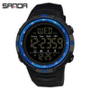 Multifunctional Electronic Waterproof Sports Watch For Men Resin Material Round Dial