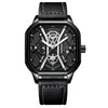 Multifunctional Fashion Men's Watch Alloy Case Stainless Steel Clasp And Strap Square Dial