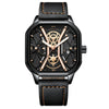 Multifunctional Fashion Men's Watch Alloy Case Stainless Steel Clasp And Strap Square Dial