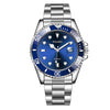 Multifunctional Fashion Quartz Watch For Men Alloy Case Round Dial Steel Band