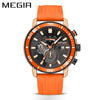 Multifunctional Fashion Timing Sports Watch Alloy Case Silicone Strap Round Dial Male