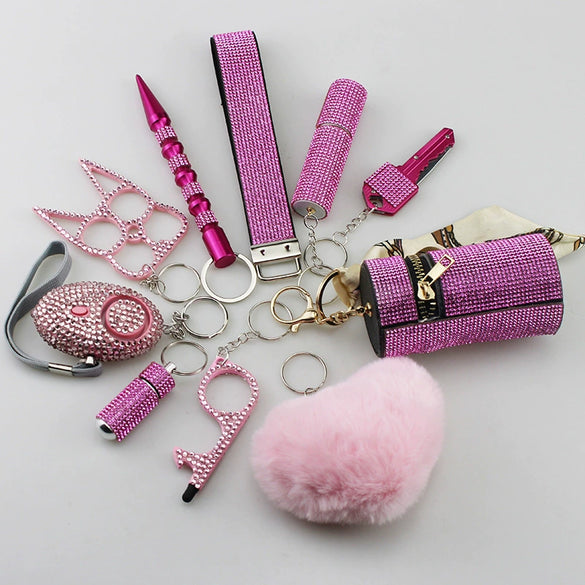 Multifunctional Key Pendant Alloy Diamondencrusted Minimalist Luggage Accessories