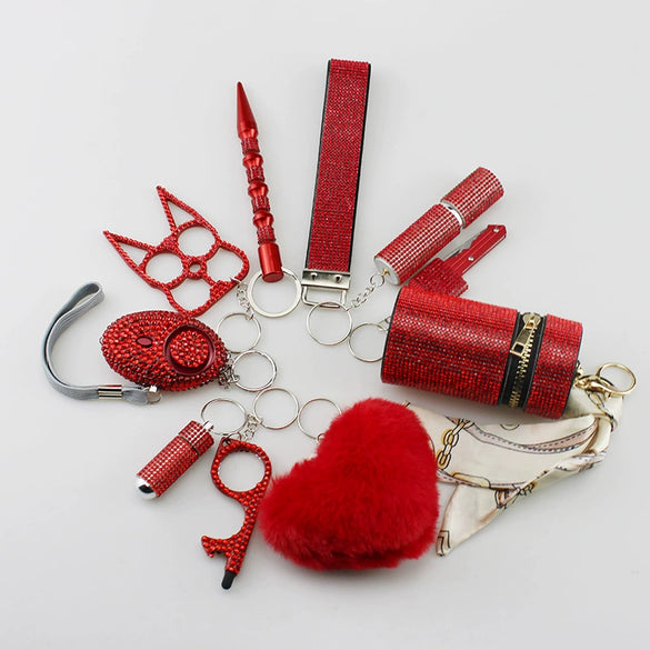 Multifunctional Key Pendant Alloy Diamondencrusted Minimalist Luggage Accessories