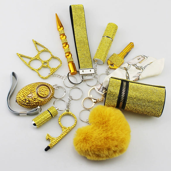 Multifunctional Key Pendant Alloy Diamondencrusted Minimalist Luggage Accessories
