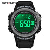 Multifunctional Luminous Electronic Watch Abs Case Tpu Strap Round Dial Simple Style For Men