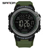 Multifunctional Luminous Electronic Watch Abs Case Tpu Strap Round Dial Simple Style For Men