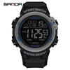 Multifunctional Luminous Electronic Watch Abs Case Tpu Strap Round Dial Simple Style For Men