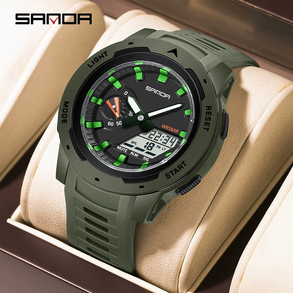 Multifunctional Luminous Electronic Watch For Students Abs Case Tpu Material Round Dial