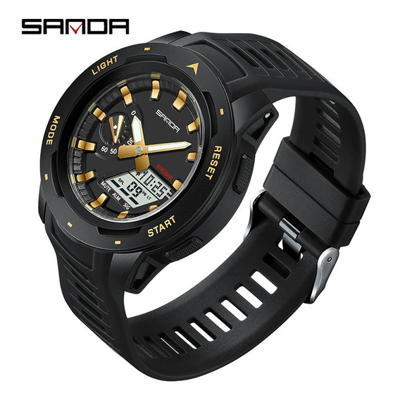 Multifunctional Luminous Electronic Watch For Students Abs Case Tpu Material Round Dial