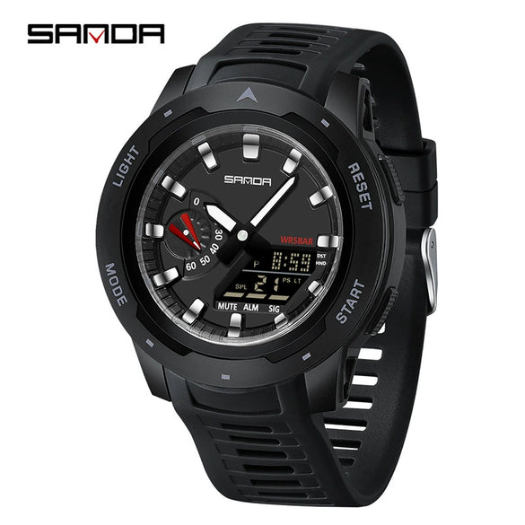 Multifunctional Luminous Electronic Watch For Students Abs Case Tpu Material Round Dial