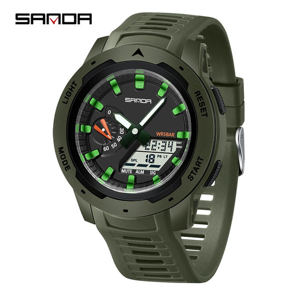 Multifunctional Luminous Electronic Watch For Students Abs Case Tpu Material Round Dial