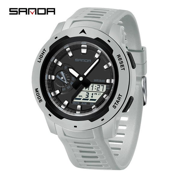 Multifunctional Luminous Electronic Watch For Students Abs Case Tpu Material Round Dial