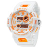 Multifunctional Luminous Electronic Watch Plastic Plexlass Mirror Round Dial Youth Student Candy Color Sports