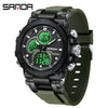 Multifunctional Luminous Men's Student Watch Zinc Alloy Acrylic Mirror Tpu Strap Round Dial