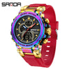 Multifunctional Luminous Men's Student Watch Zinc Alloy Acrylic Mirror Tpu Strap Round Dial