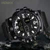 Multifunctional Outdoor Sports Watch Alloy Case Stainless Steel Buckle Round Dial Fashion Style