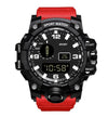 Multifunctional Outdoor Sports Watch Alloy Case Stainless Steel Buckle Round Dial Fashion Style