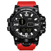 Multifunctional Outdoor Sports Watch Alloy Case Stainless Steel Buckle Round Dial Fashion Style