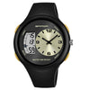 Multifunctional Outdoor Sports Watch Plastic Strap Stainless Steel Clasp Round Dial Resin Case
