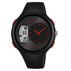 Multifunctional Outdoor Sports Watch Plastic Strap Stainless Steel Clasp Round Dial Resin Case