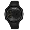 Multifunctional Outdoor Sports Watch Plastic Strap Stainless Steel Clasp Round Dial Resin Case