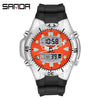 Multifunctional Outdoor Waterproof Electronic Watch Zinc Alloy Case Silicone Strap Round Dial Sporty And Minimalist Style For Men And Women