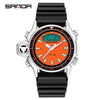 Multifunctional Outdoor Waterproof Electronic Watch Zinc Alloy Case Silicone Strap Round Dial Sporty And Minimalist Style For Men And Women