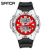 Multifunctional Outdoor Waterproof Electronic Watch Zinc Alloy Case Silicone Strap Round Dial Sporty And Minimalist Style For Men And Women