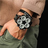 Multifunctional Personality Men's Watch Hip Hop Punk Style Plastic Case Rhombus Dial