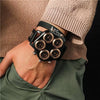 Multifunctional Personality Men's Watch Hip Hop Punk Style Plastic Case Rhombus Dial