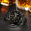 Multifunctional Quartz Movement Casual Men's Watch Alloy Case Ordinary Glass Mirror