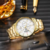 Multifunctional Quartz Movement Casual Men's Watch Alloy Case Ordinary Glass Mirror