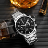 Multifunctional Quartz Movement Casual Men's Watch Alloy Case Ordinary Glass Mirror