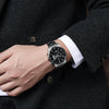 Multifunctional Quartz Movement Casual Men's Watch Alloy Case Ordinary Glass Mirror