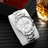 Multifunctional Quartz Movement Casual Men's Watch Alloy Case Ordinary Glass Mirror