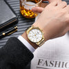 Multifunctional Quartz Movement Casual Men's Watch Alloy Case Ordinary Glass Mirror