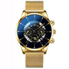 Multifunctional Quartz Movement Men's Watch Alloy Case Stainless Steel Strap Round Dial Leisure Style