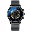 Multifunctional Quartz Movement Men's Watch Alloy Case Stainless Steel Strap Round Dial Leisure Style