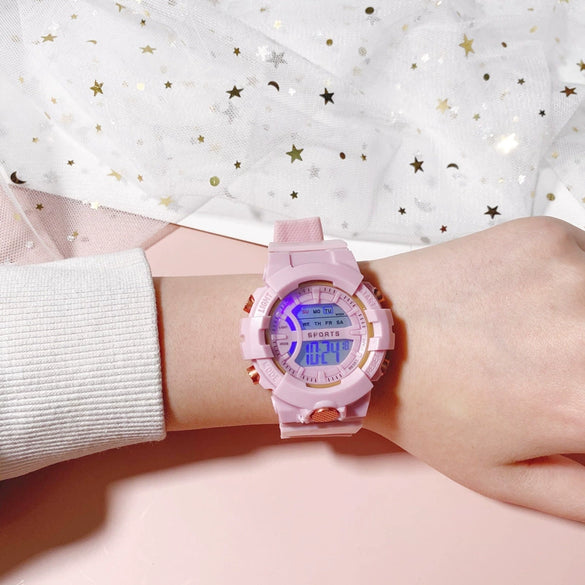 Multifunctional Silicone Electronic Watch Leisure Style Waterproof Luminous Universal
